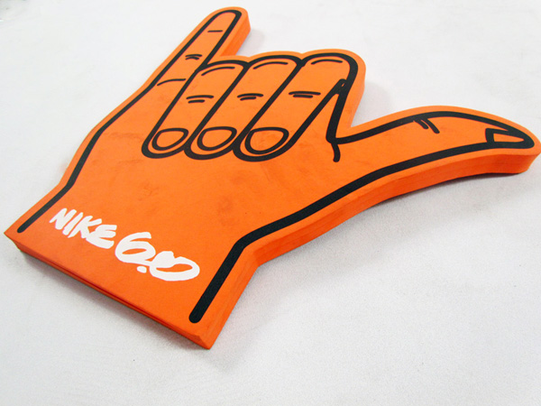 Colourful EVA foam funs hand